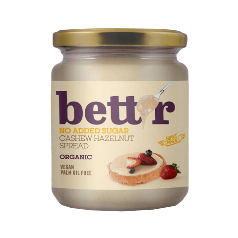 Ekoloģisks Indijas riekstu un lazdu riekstu krēms, bez pievienota cukura