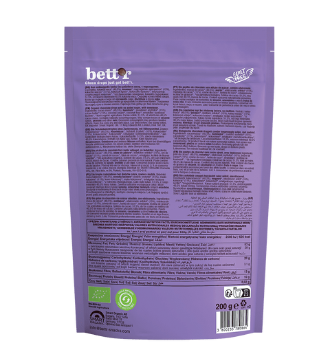 Ekoloģiskas šokolādes lāsītes (drops) MYLKY bez pievienota cukura