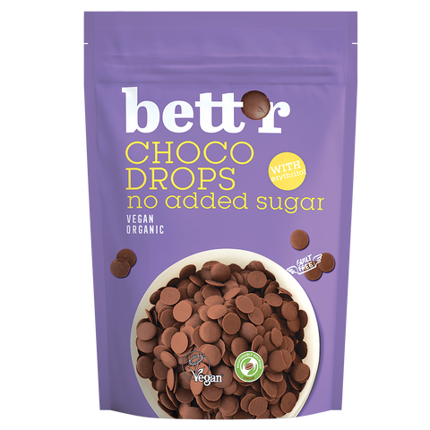 Ekoloģiskas šokolādes lāsītes (drops) MYLKY bez pievienota cukura