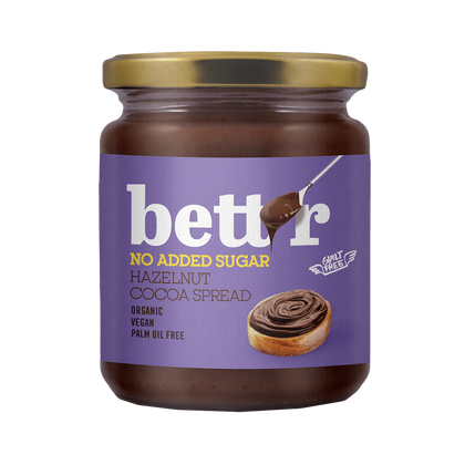 Ekoloģisks lazdu riekstu un  kakao krēms, bez pievienota cukura