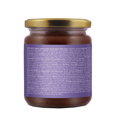 Ekoloģisks lazdu riekstu un  kakao krēms, bez pievienota cukura