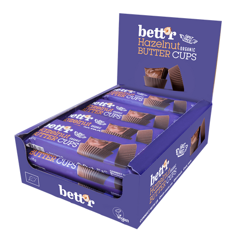 Ekoloģiski riekstu sviesta groziņi ar lazdu riekstu krēmu