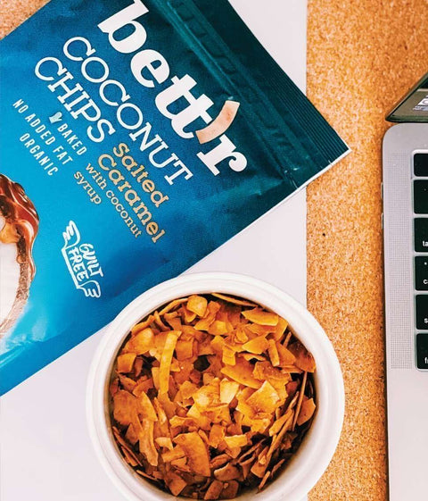 BIO kokosriekstu čipsi sālīta karamele