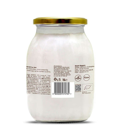 Ekoloģiska kokosriekstu eļļa, augsti spiesta