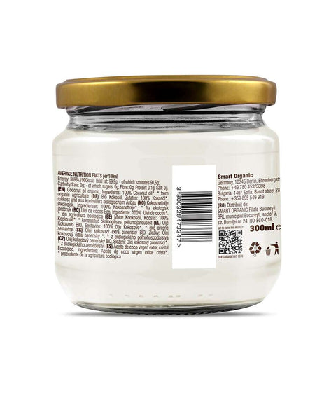 Ekoloģiska kokosriekstu eļļa, auksti spiesta