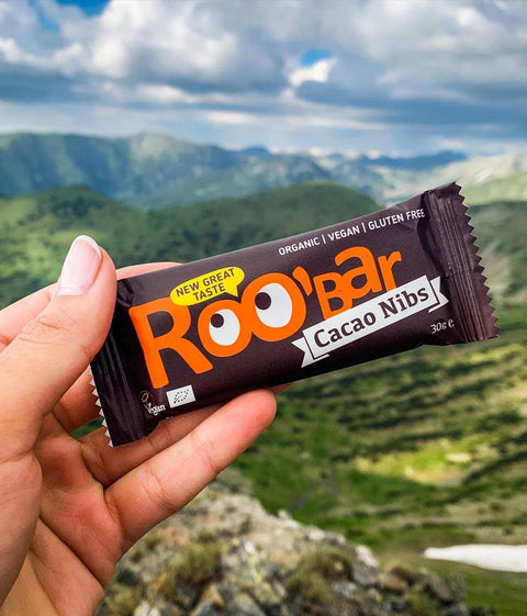 Ekoloģisks sasmalcinātu kakao pupiņu batoniņš