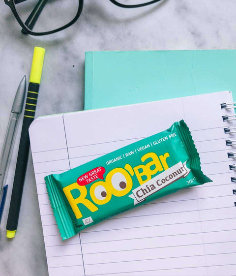 Ekoloģisks čia sēklu un kokosriekstu batoniņš