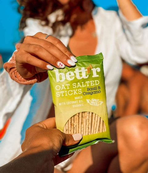 Ekoloģiskas sāļās auzu standziņas ar baziliku un oregano