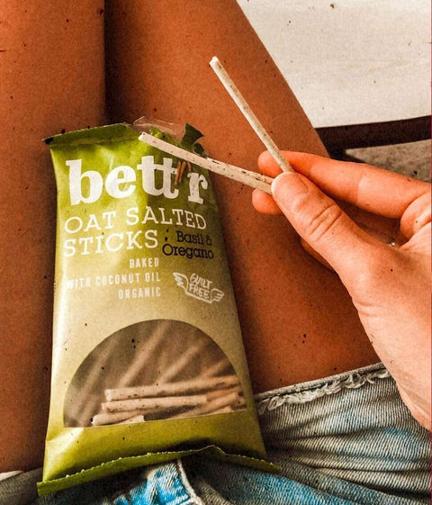 Ekoloģiskas sāļās auzu standziņas ar baziliku un oregano