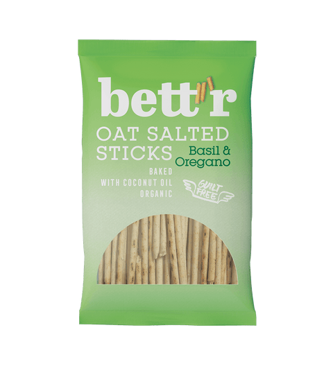 Ekoloģiskas sāļās auzu standziņas ar baziliku un oregano