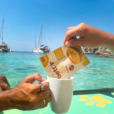 Ekoloģiska proteīna zupa ar turku zirņiem