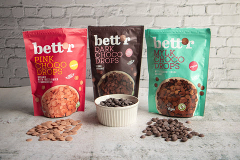 Ekoloģiskas šokolādes lāsītes (drops) MYLKY