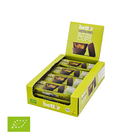 Ekoloģiski riekstu sviesta groziņi ar pistāciju krēmu