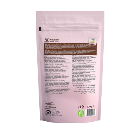 Dragon Superfoods rozā Himalaju sāls, smalka (500 g)