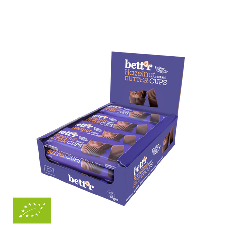 Ekoloģiski riekstu sviesta groziņi ar lazdu riekstu krēmu