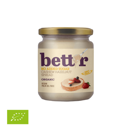 Ekoloģisks Indijas riekstu un lazdu riekstu krēms, bez pievienota cukura