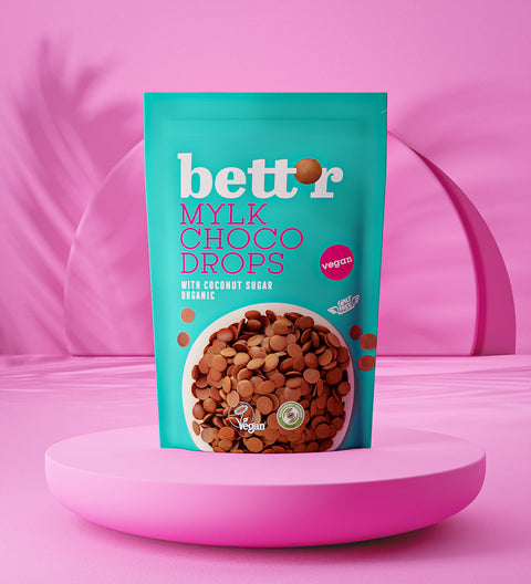 Ekoloģiskas šokolādes lāsītes (drops) MYLKY