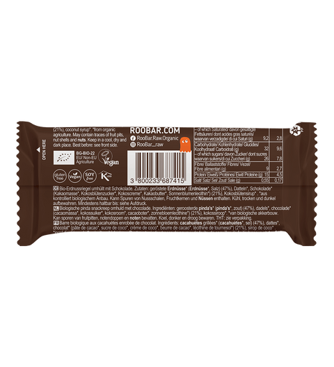 Ekoloģisks zemesriekstu batoniņš ar šokolādi
