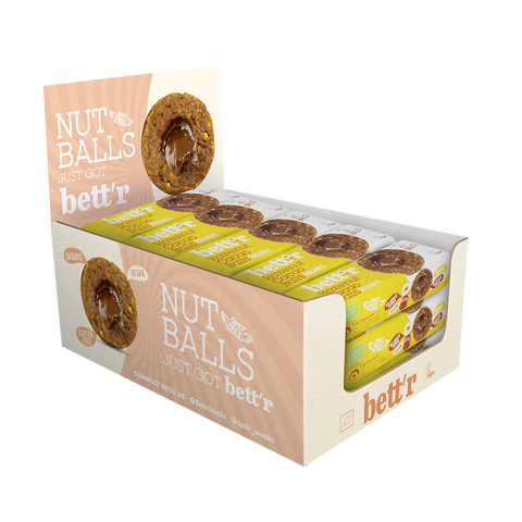 Ekoloģiskas augļu bumbiņas ar lazdu riekstu un kakao pildījumu