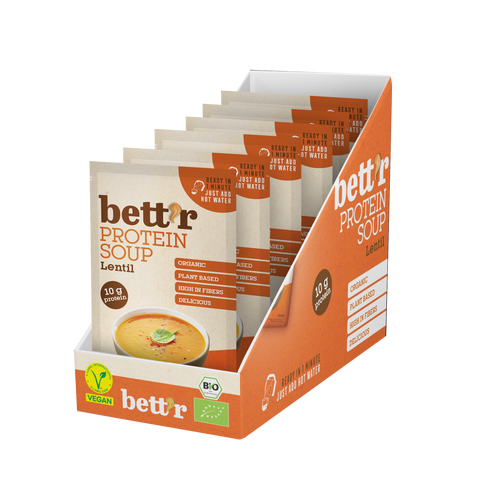 Ekoloģiska proteīna zupa ar sarkanajām lēcām