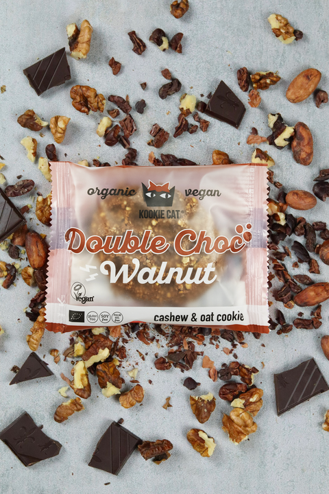 Ekoloģisks šokolādes cepums ar valriekstiem DOUBLE CHOC & WALNUT
