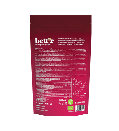 Ekoloģiska granola ar ogām un kokosriekstiem