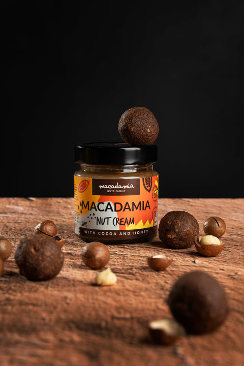 Makadāmijas riekstu krēms ar kakao un medu