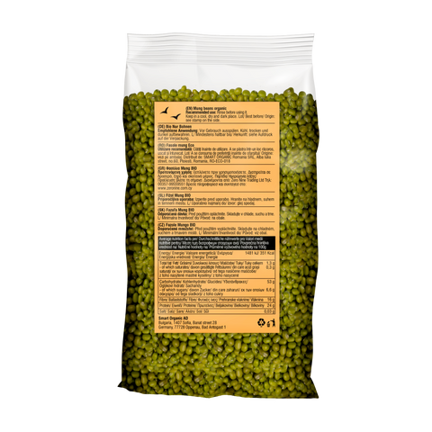 Ekoloģiskās mung pupiņas (zelta pupiņas)