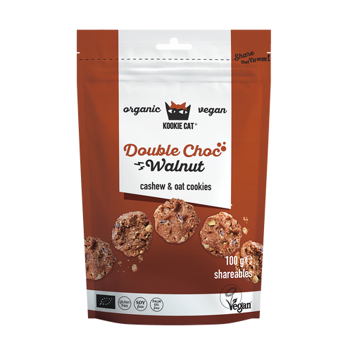 Ekoloģisks šokalādes cepums ar valriekstiem DOUBLE CHOC & WALNUT
